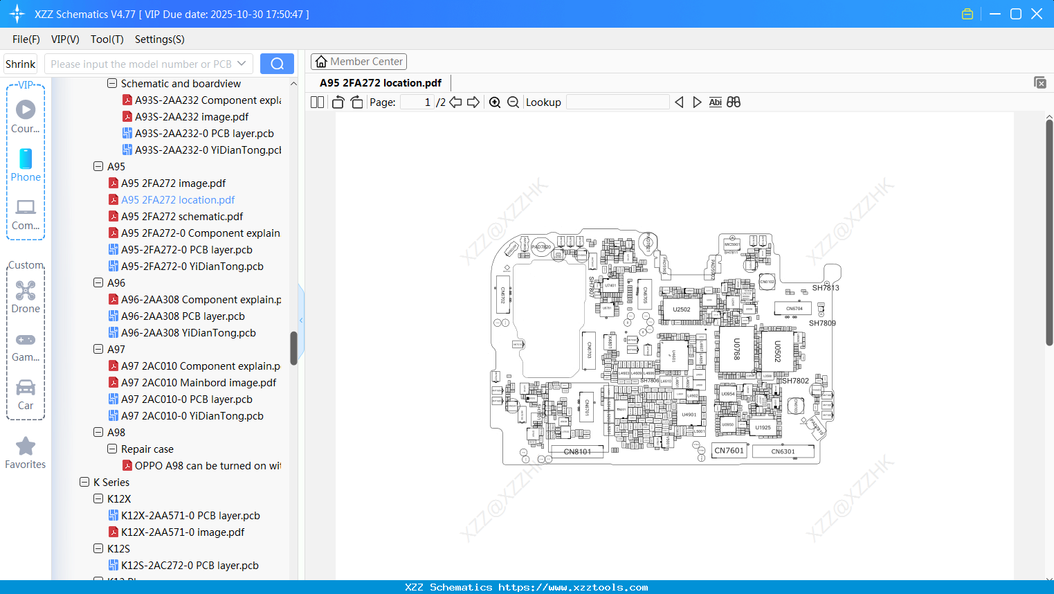 OPPO A95 2FA272 Location